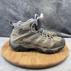 Merrell Boots Womens Size 7 Gray Suede Waterproof Ankle Hiking Trail J88792